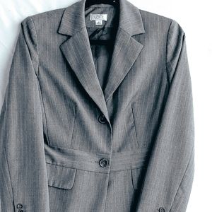 Loft gray pinstripe blazer